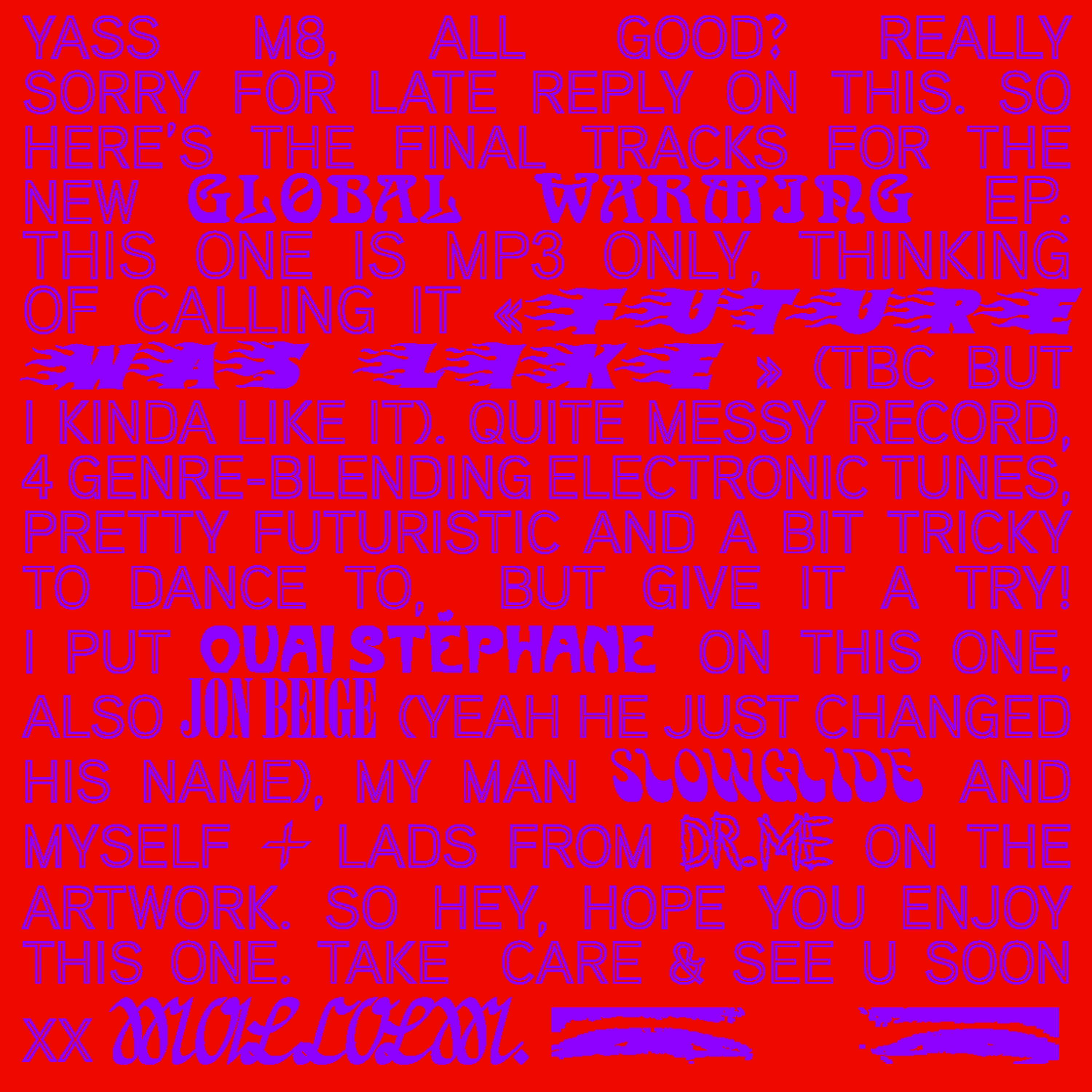 Jon Beige - The Sake Of Talking [Global Warming Records]
