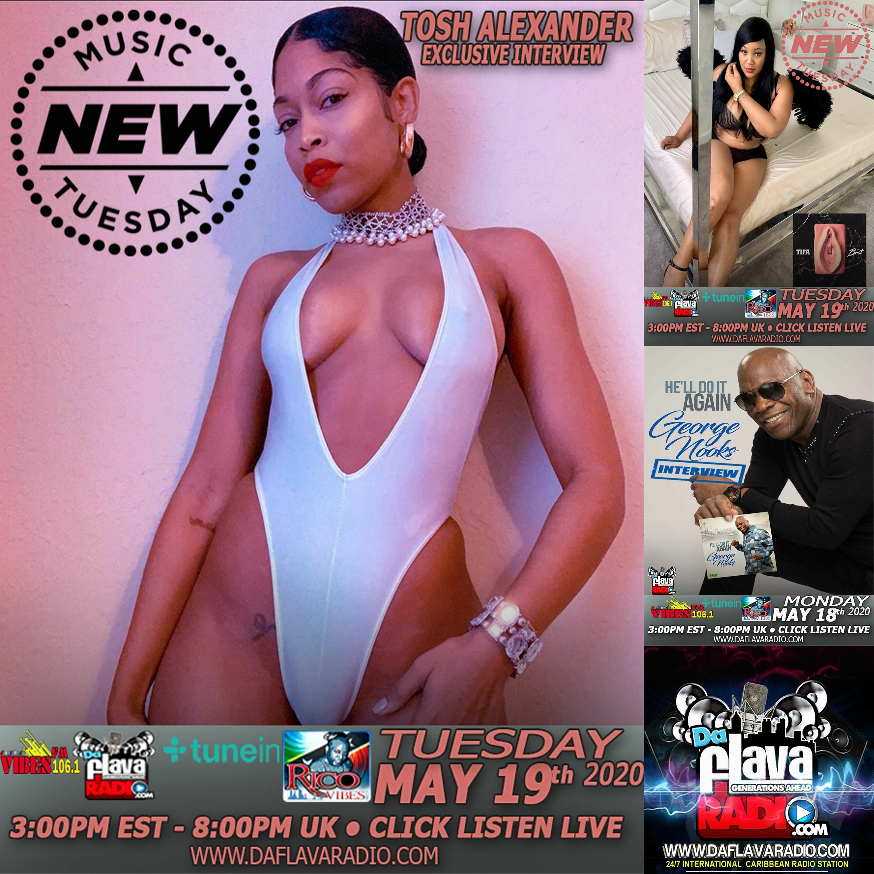 NEW MUSIC TUESDAYS WITH TIFA TOSH ALEXANDER & GEORGE NOOKS INTERVIEWS MAY 19th 2020 episode artwork