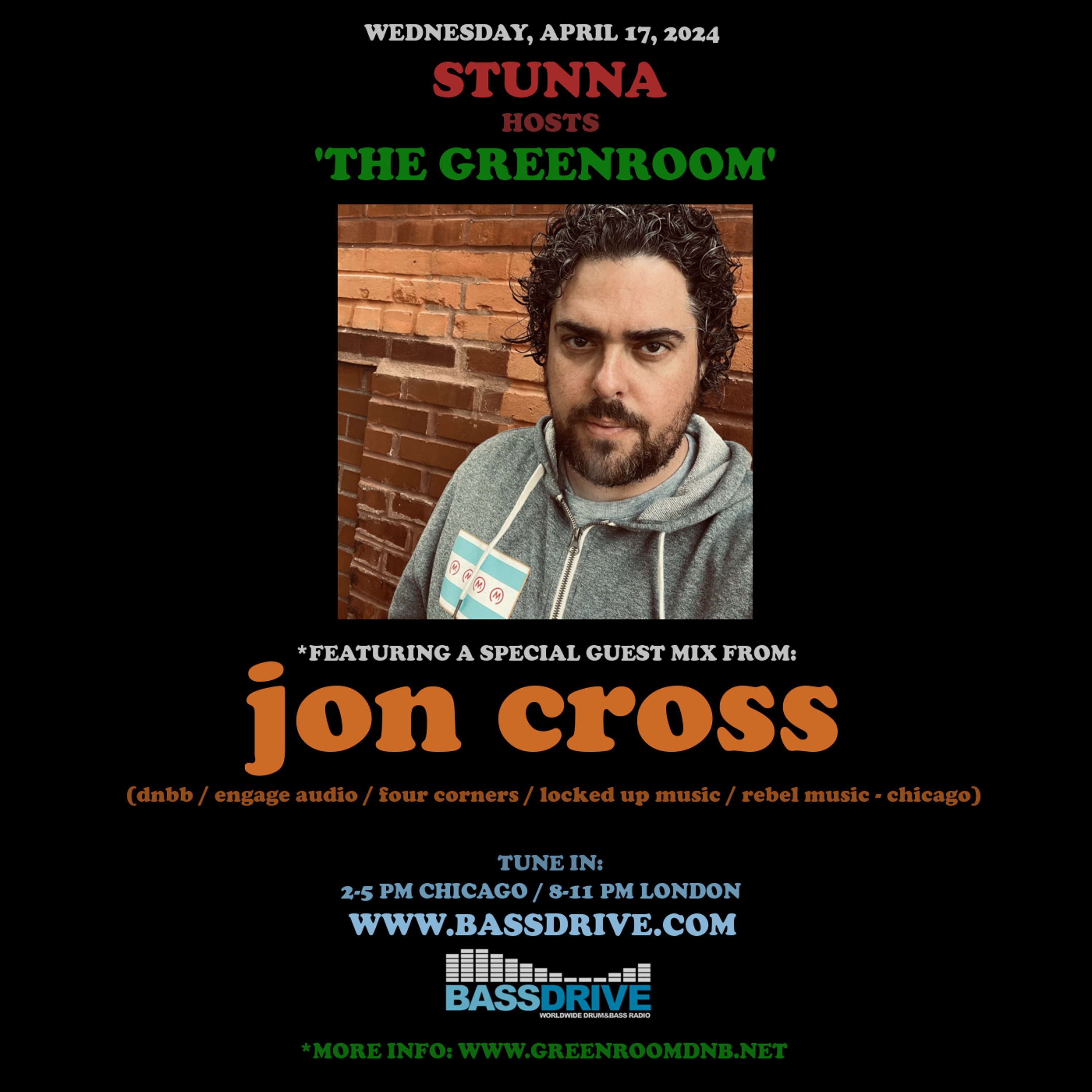 STUNNA Hosts THE GREENROOM with JON CROSS Guest Mix April 17 2024 episode artwork