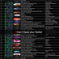 Konny Sinz - Setlist