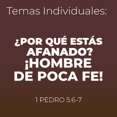 Tema | ¿Por Qué Estás Afanado? ¡Hombre De Poca Fe!