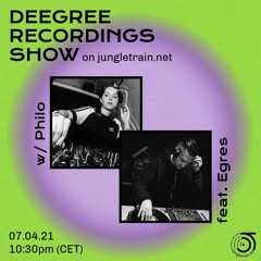 210407 - Deegree Recordings Show on jungletrain.net feat. Egres