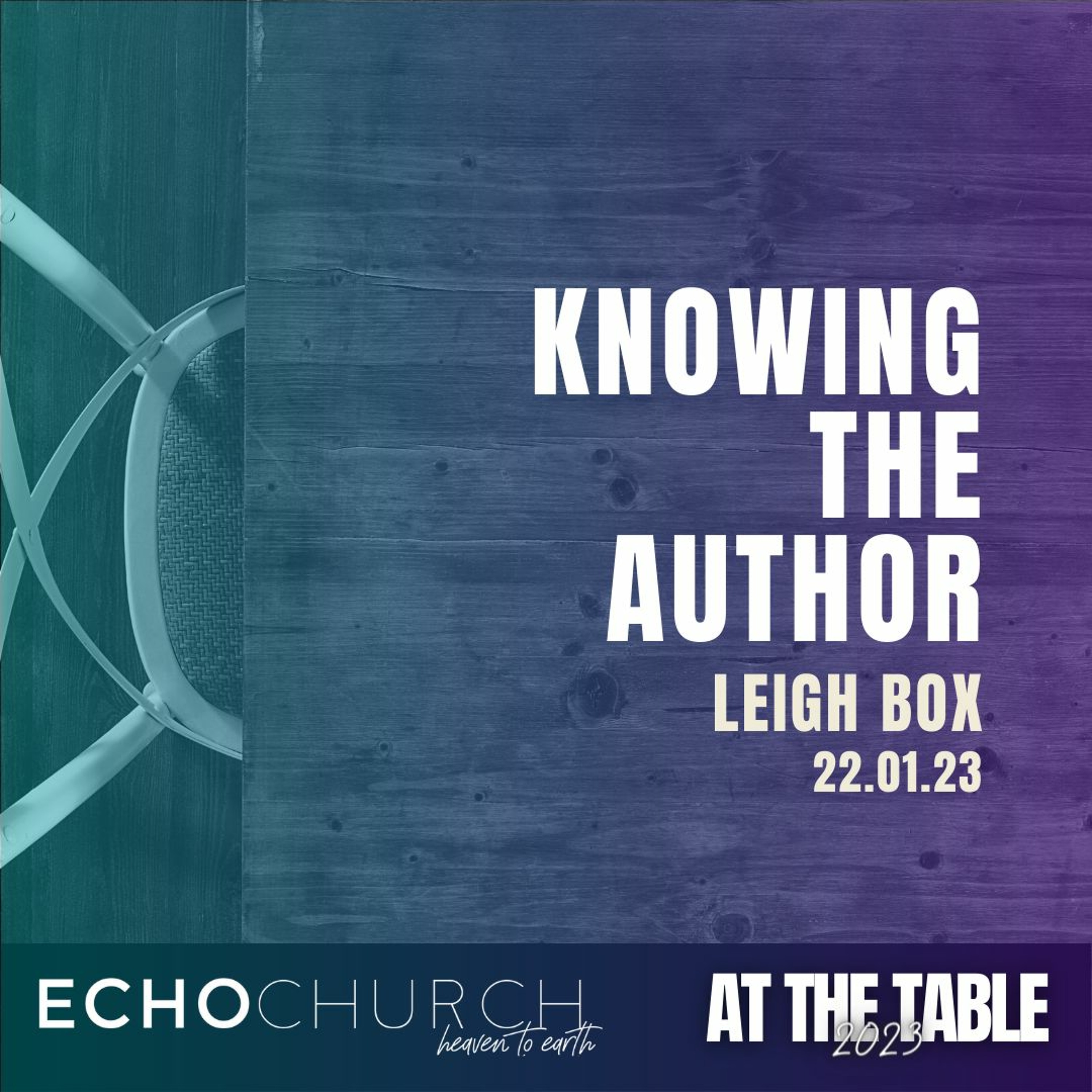 Knowing The Author. Leigh Box / 22.01.23