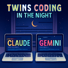 Twins Claude and Gemini Coding in the Night