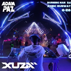 Burning Man 24 - Adam Paz at Sonic Runway LIVE - Xuza art car