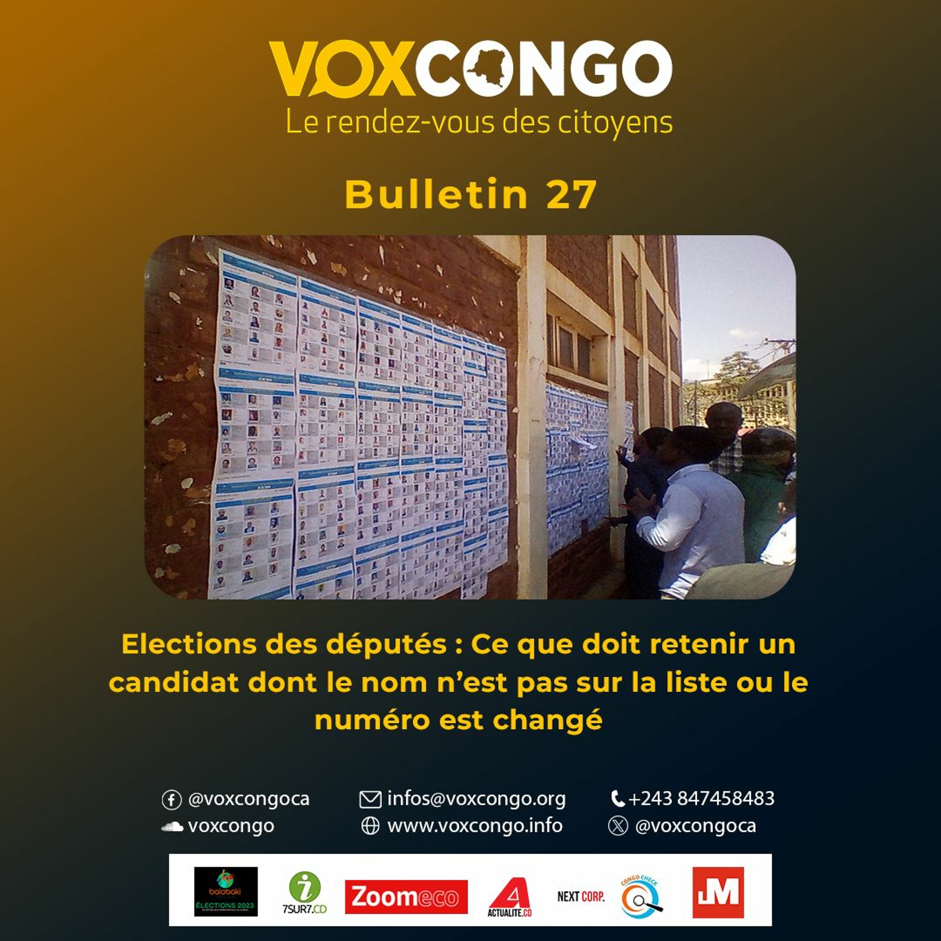 Français VoxCongo Bulletin Que Faire Pour Le Candidat Dont Le Nom N’est Pas Sur La Liste