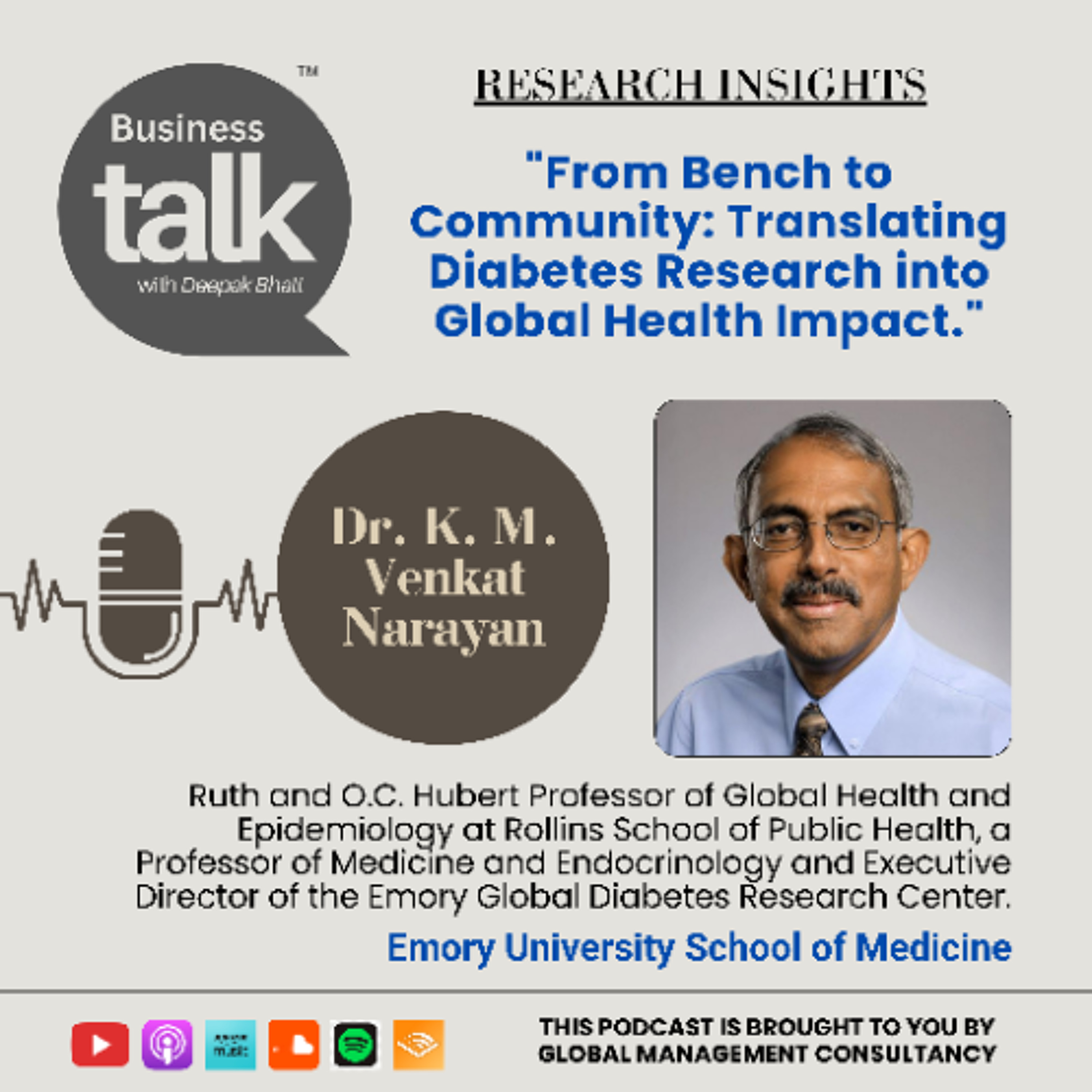 Global Diabetes Challenges & Solutions: Insights from Dr. Venkat Narayan, Emory University episode artwork
