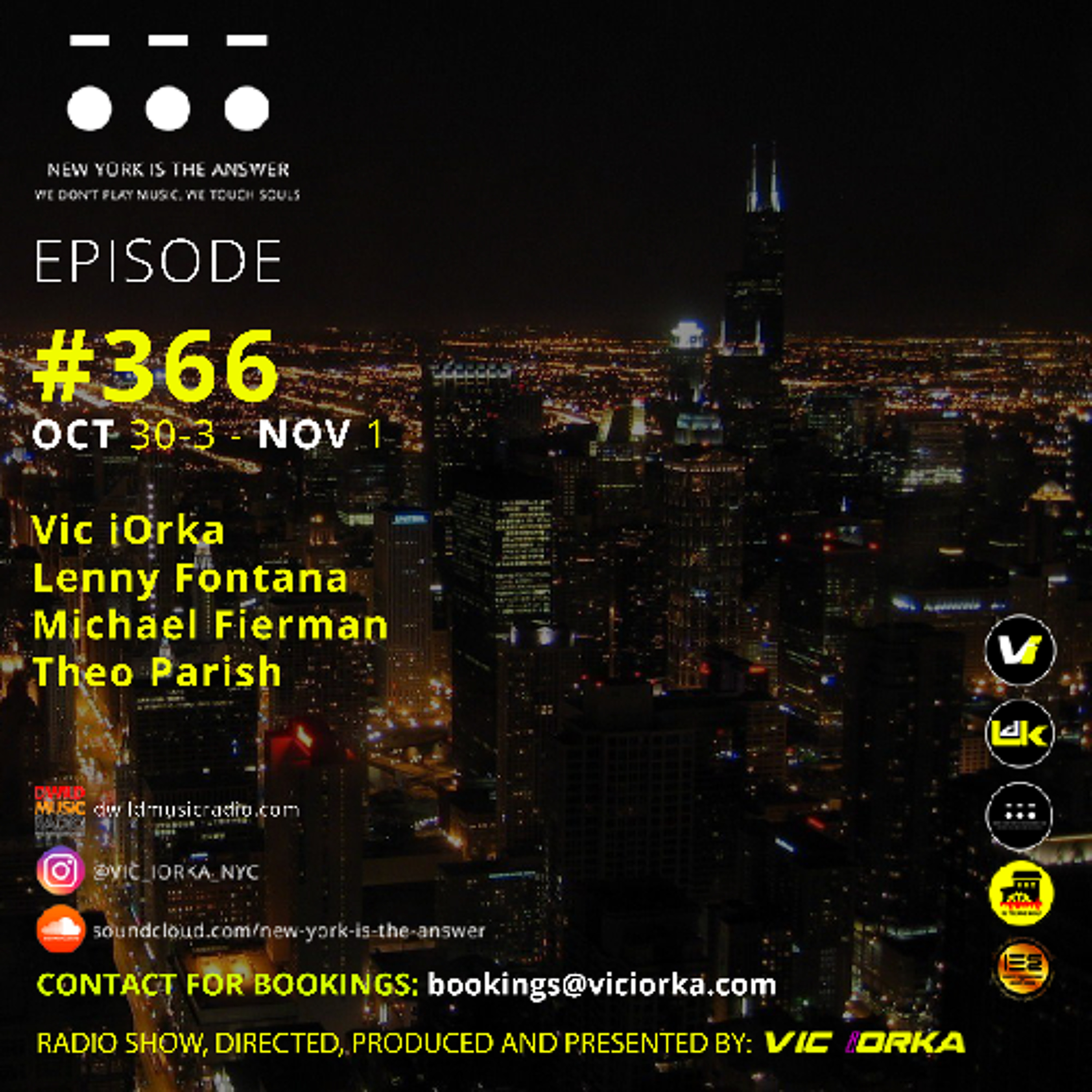 NYITA - S8 - E366 - VIC IORKA - LENNY FONTANA - MICHEL FIERMAN - THEO PARISH episode artwork