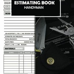 🍜[Read-Download] PDF Estimating Book Handyman Estimating Book & Quote Sheets For Handyman.  🍜
