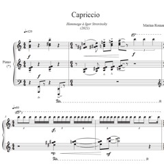 Capriccio-Hommage a Stravinsky, per piano