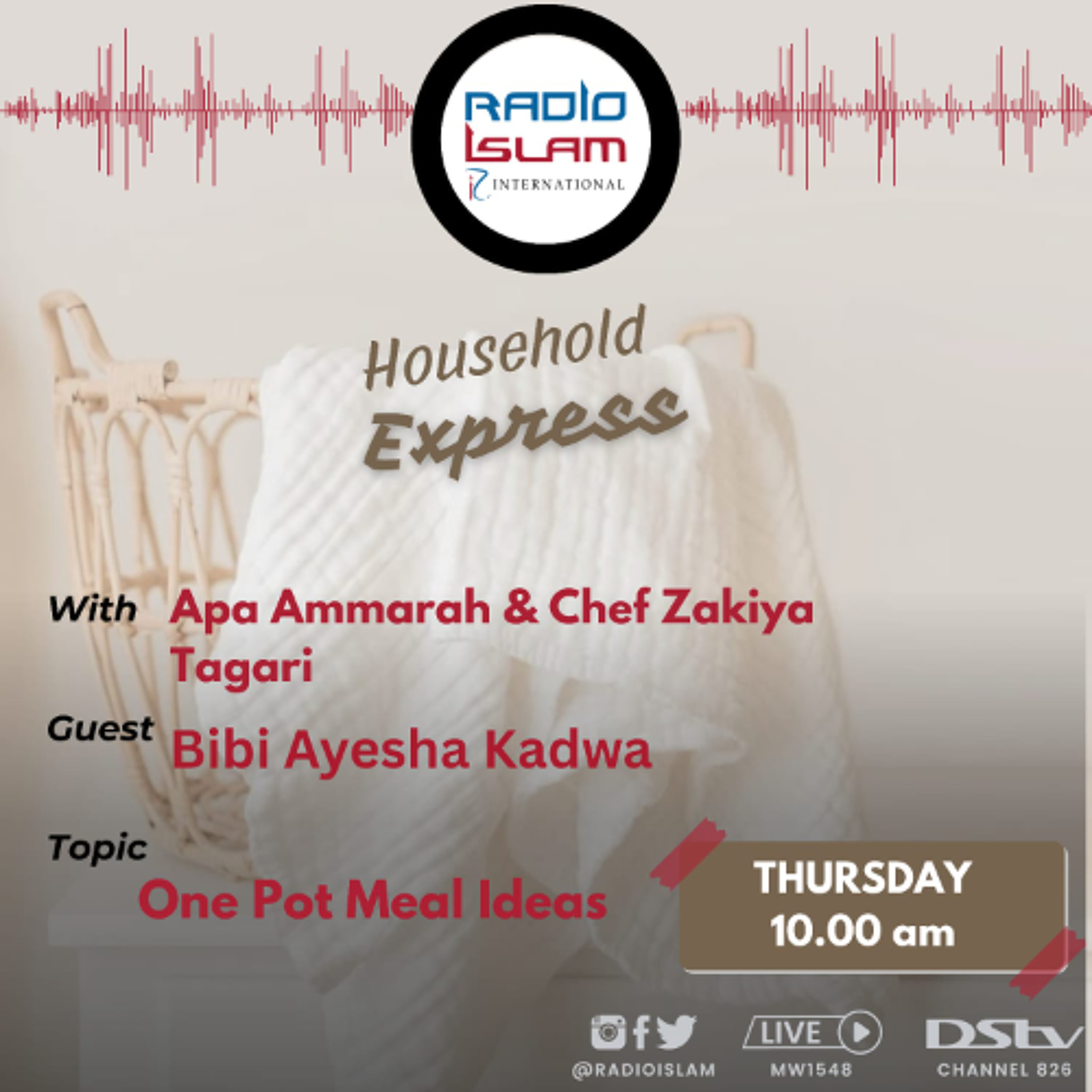 Household Express: One Pot Meal Ideas Guest:Bibi Ayesha Kadwa