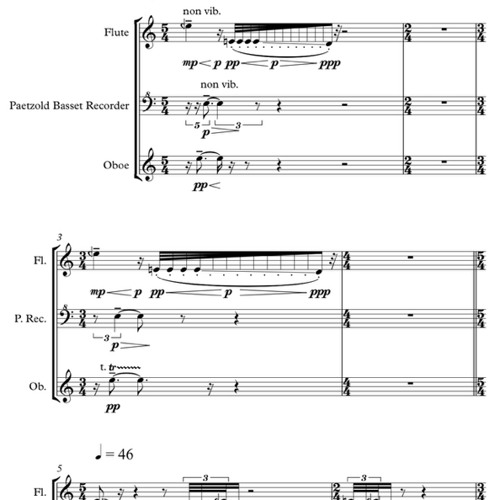 Caprice (for flute, Paetzold recorder/treble recorder and oboe