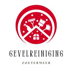 Het reinigen van stucwerk gevels.