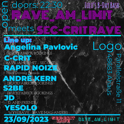 C-Crit | 23.09.23 | Rave am Limit meets SEC-CRIT Rave