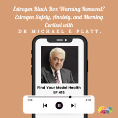 #415  Estrogen Black Box Warning Removed? Estrogen Safety, Anxiety, and Morning Cortisol with Dr Michael Platt.