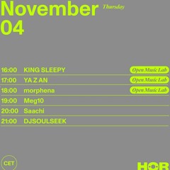 HÖR | DJSOULSEEK | November 4 | 9pm - 10pm