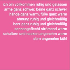 AUTOGENES TRAINING – Übung 7 – Schulter- und Nackenformel