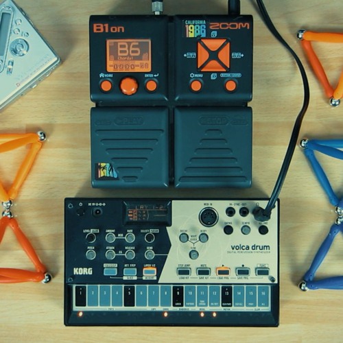 DEEP DUBSTEP JAM with KORG VOLCA DRUM processed through DIGITAL MULTI FX (ZOOM B1on)