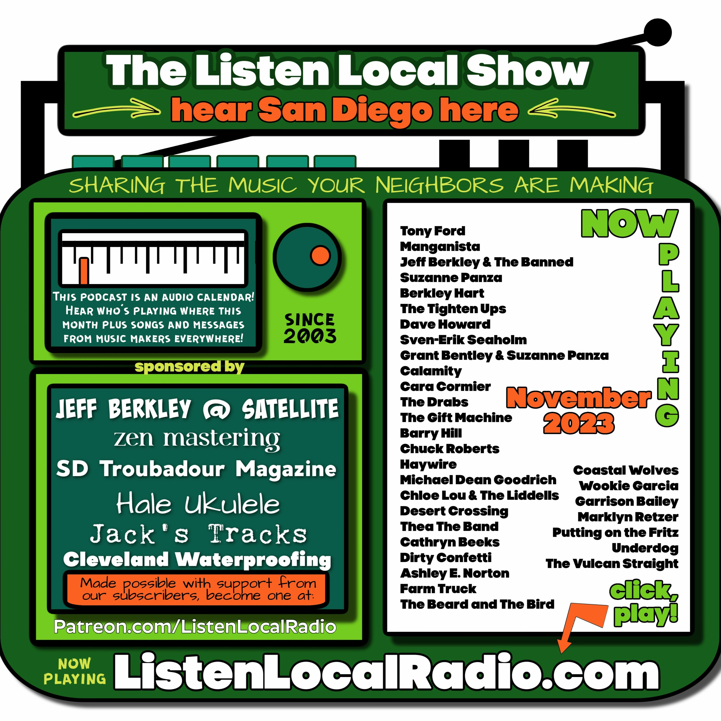 NOVEMBER 2023 Listen Local Show
