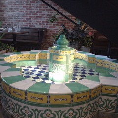 the indoor fountain at urth cafe orange