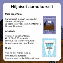 Hiljainen aamukurssi syyskuussa 2023