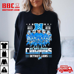 2023 Nfc North Division Champions Detroit Lions Signatures T- T-Shirt