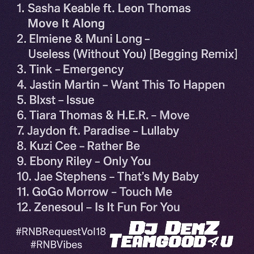 RNB Request Vol.18 | SASHA KEABLE | ELMIENE | TINK | BLXST | JASTIN MARTIN