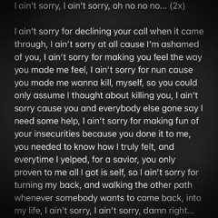 I Ain't Sorry (Prod. By LUCAS QUINN)