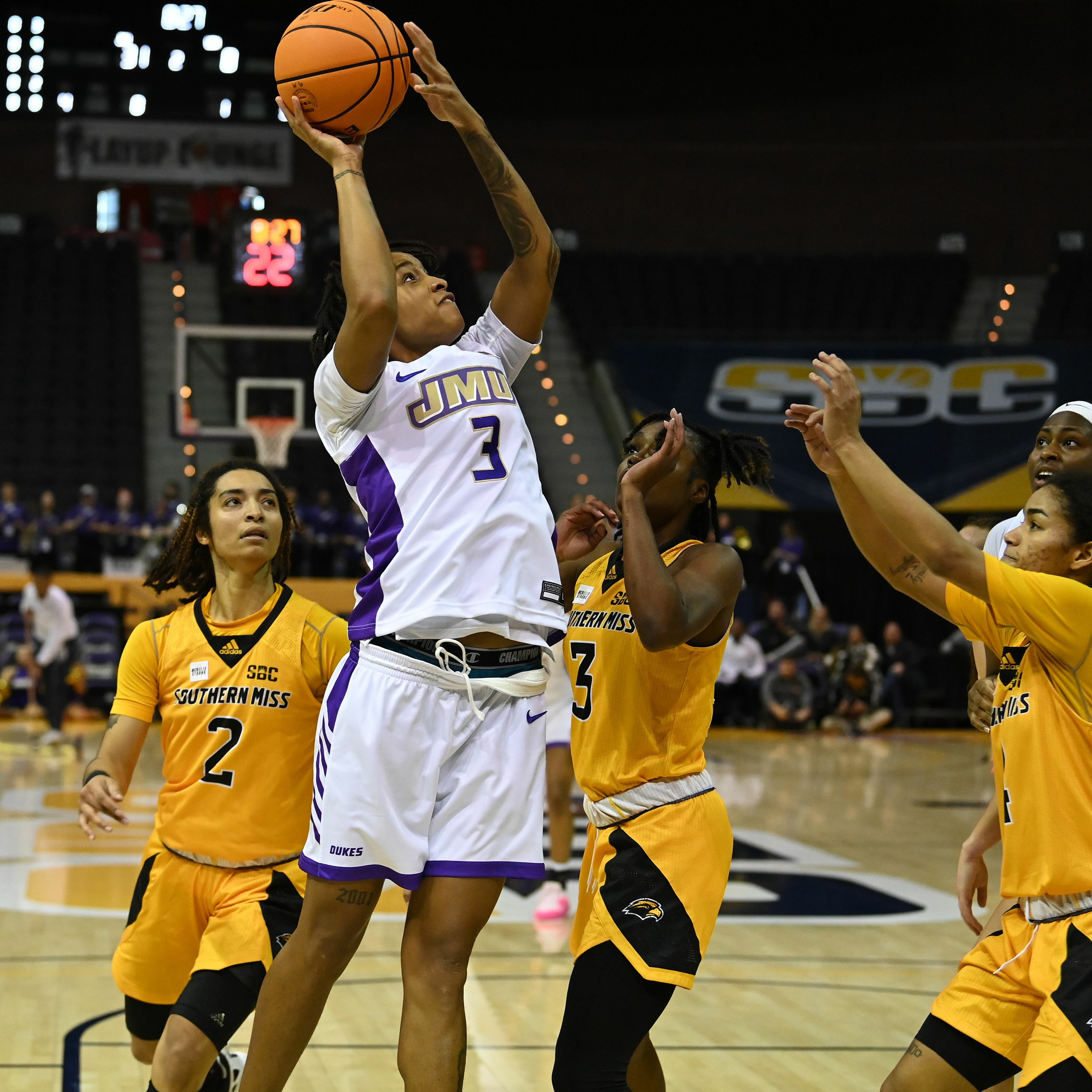 JMU vs. Southern Miss Women's Basketball - SBC QF | Mar. 8, 2024 | Hevynne Bristow Postgame episode artwork