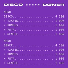 Premiere: Disco Døner - Menu 0