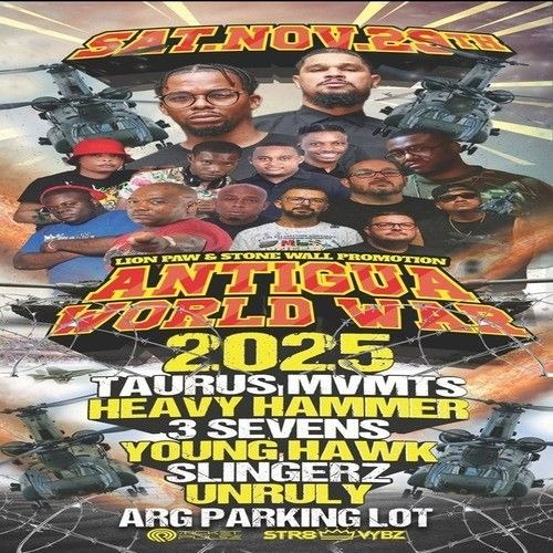 Taurus vs Young Hawk vs Slingerz vs Unruly vs 3-7'S vs Heavy Hammer  11/25  (Antigua World War)