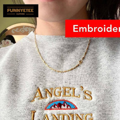 Angel's Landing Utah Embroidered Shirt