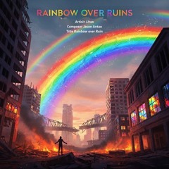 Rainbow over ruins