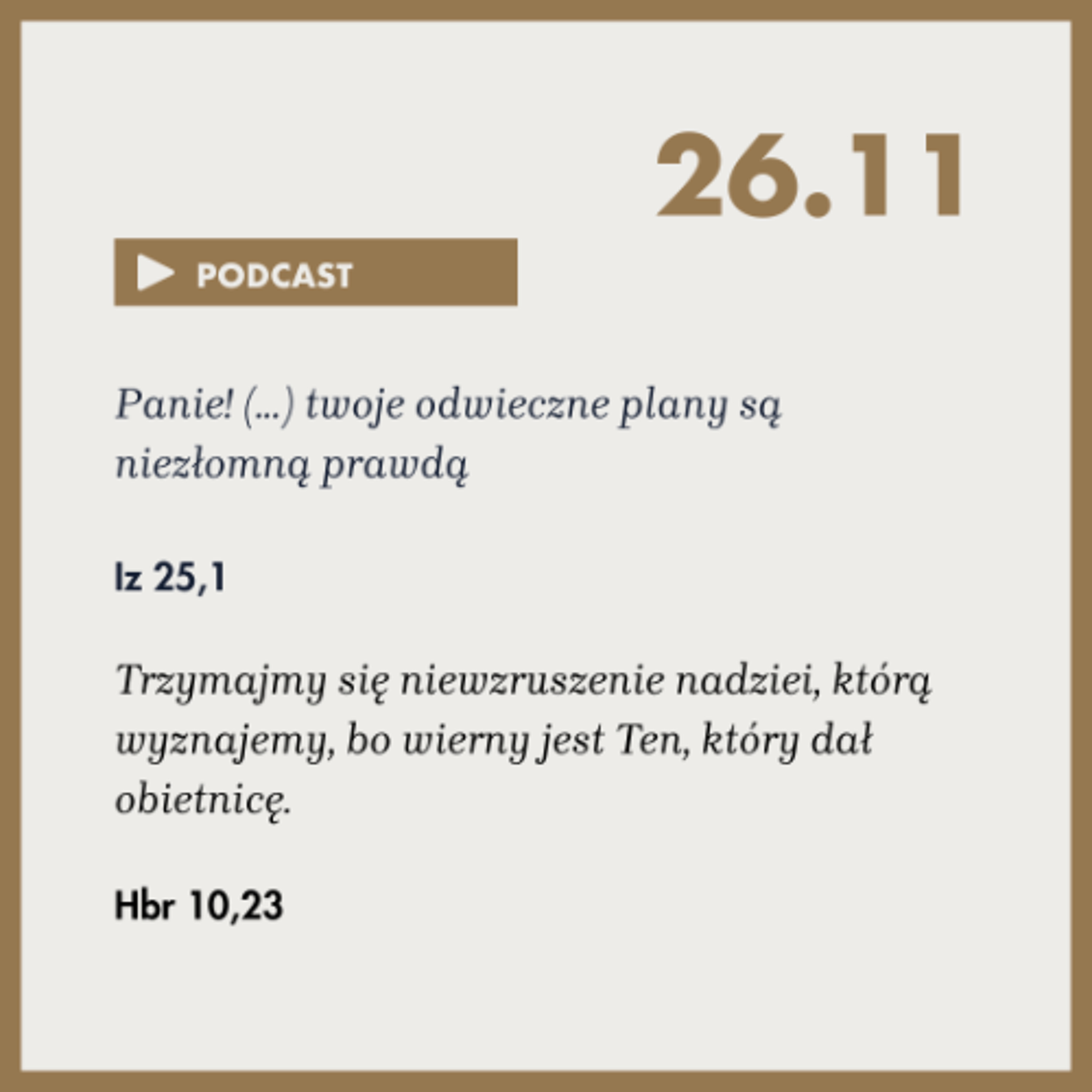 Poranek ze Słowem na 26 listopada 2025 episode artwork