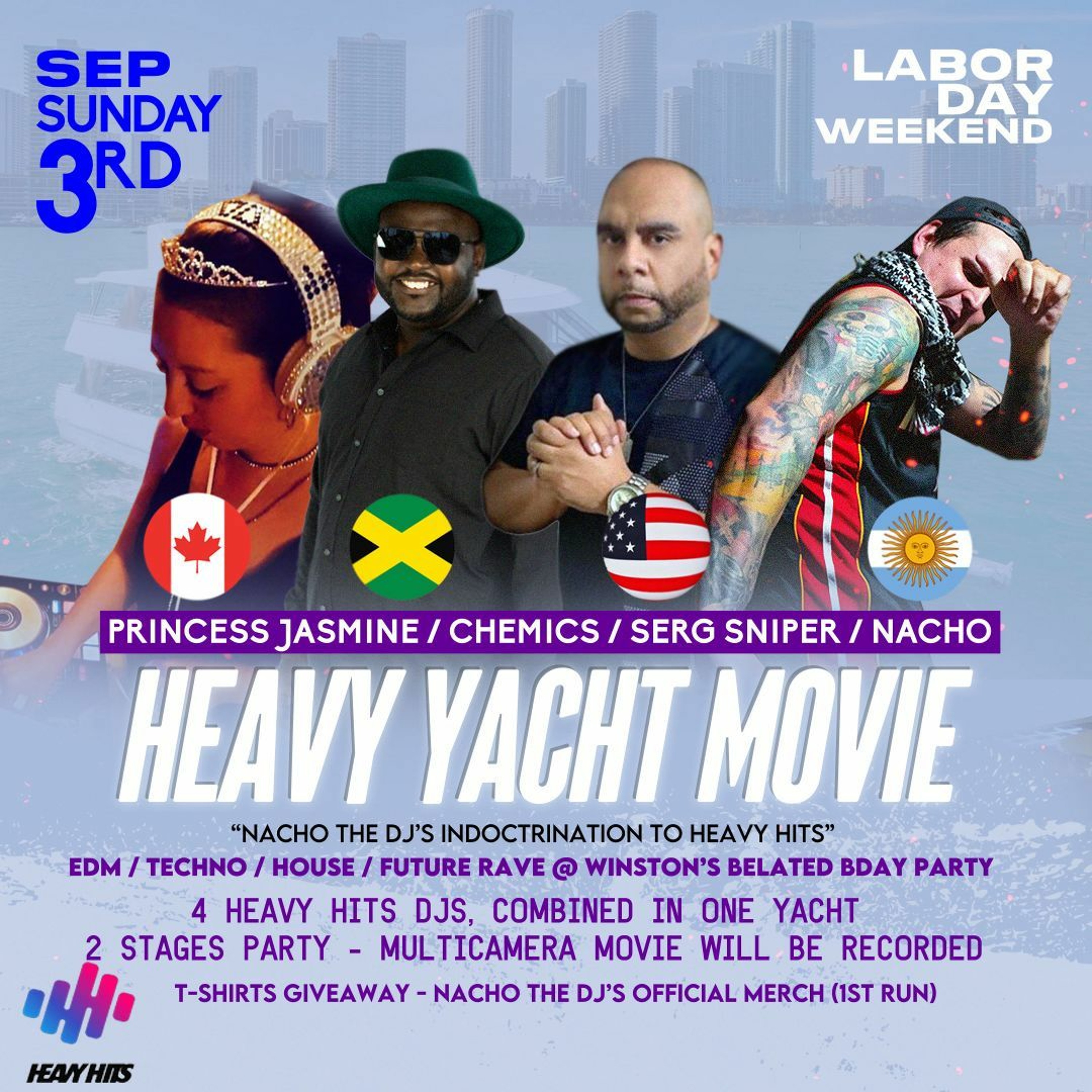 Heavy Yacht Party Labour Day Weekend Live Audio @djchemics @djnacho I EDM ,House,Hip Hop,Dancehall episode artwork