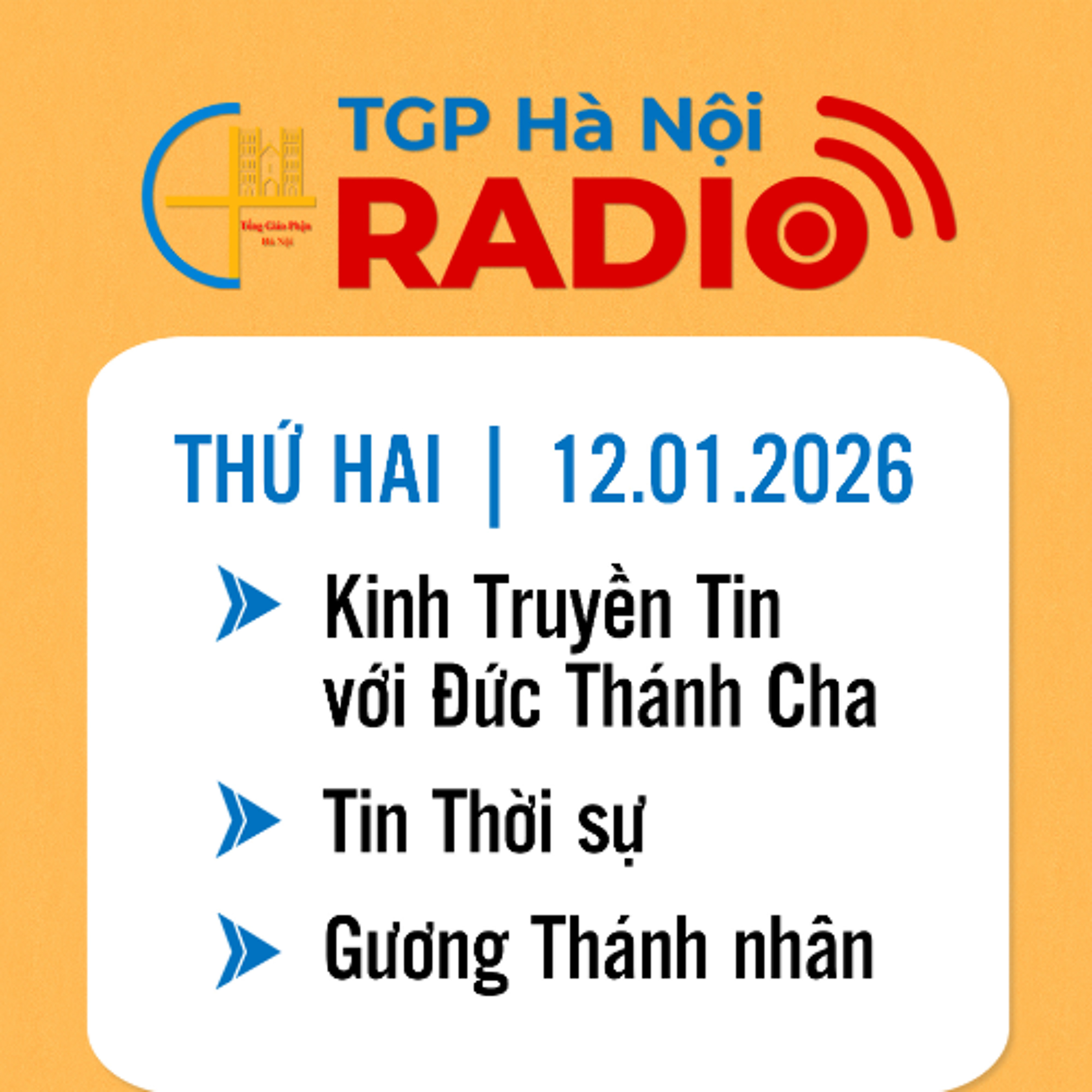 Thứ Hai ngày 12/01/2026