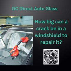 How big can a crack be in a windshield to repair it?
