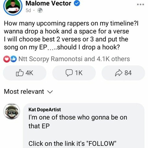 Stream Malome Vector & Ntate Stunna FT KAT Dope Artist Ka Pina ke Sele