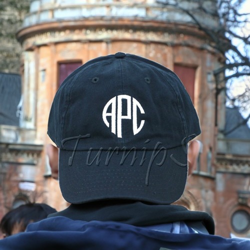 Ladies' Monogram Baseball Cap - Circle Shaped Letters - Custom Color Hat and Embroidery