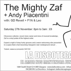 The Mighty Zaf @ la discoteca [Glasgow] Dec 2021