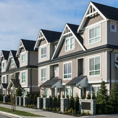 several houses in a row
