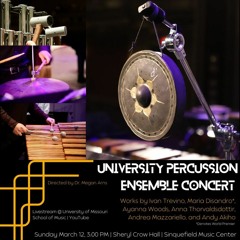 "Trekking" (2023) for percussion quartet and electronics