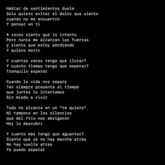 solo es otra canción para expresar lo que siento sin reprimirme en el intento (borrador)