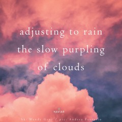 haiku #458: adjusting to rain / the slow purpling / of clouds