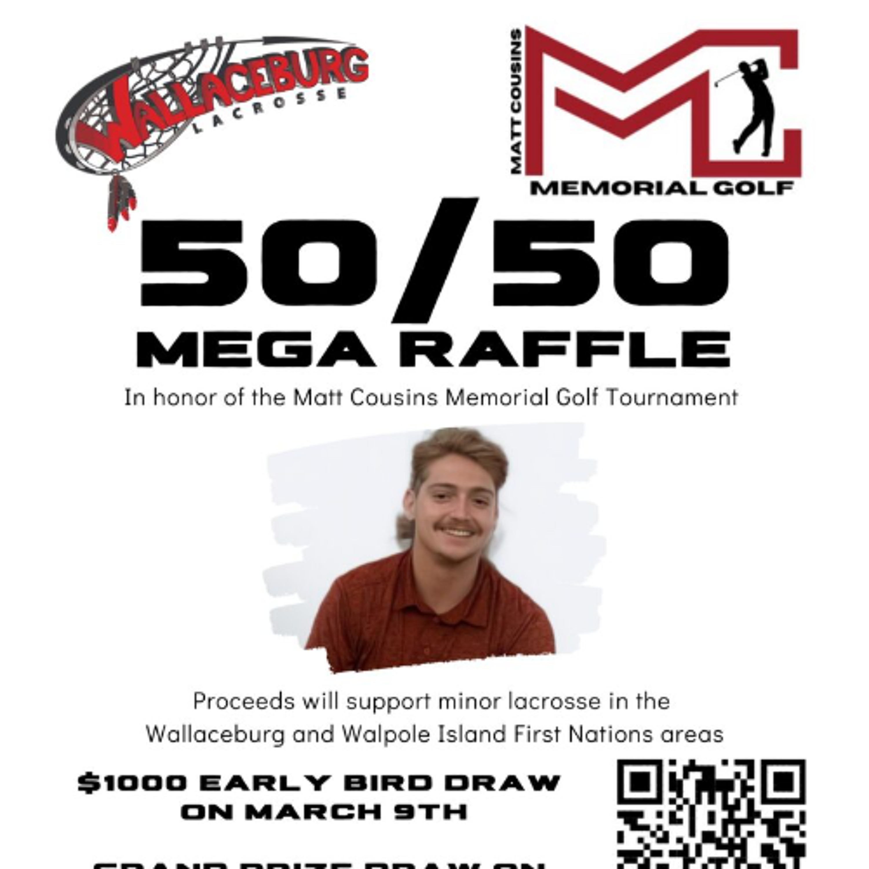 Matt Cousins Memorial 50/50 Fundraiser: $1,000 early bird draw is this Sunday episode artwork