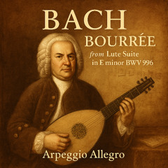 Bach's Bourrée from Lute Suite in E minor BWV996 - piano
