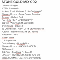 STONE COLD MIX 002 [SONG NAMES IN DESCRIPTION]