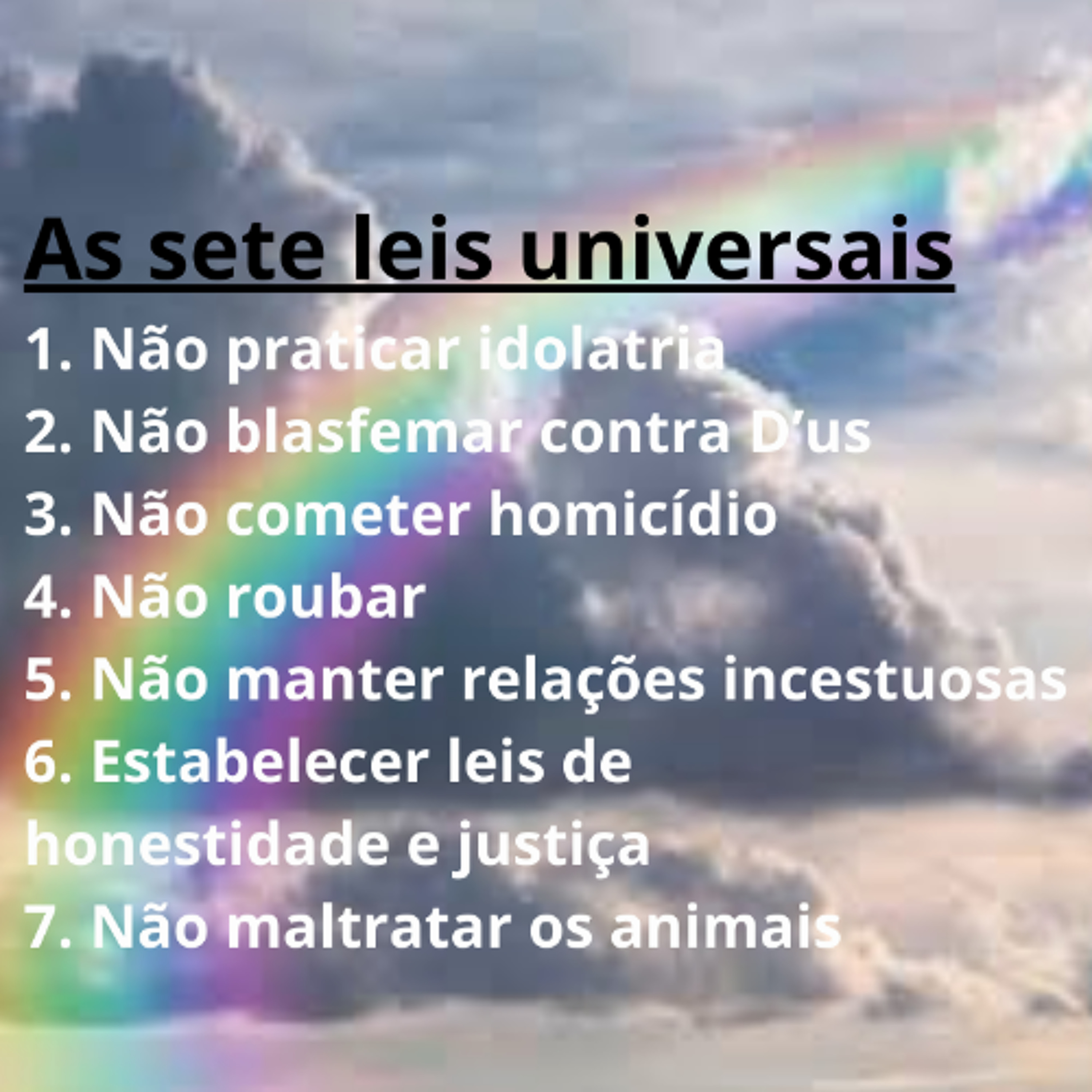Bnei Noach & As Sete Leis Universais
