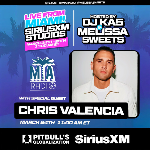 Miami Music Week Guest Mix on MIA Radio hosted by DJ Ka5 & Melissa Sweets (Sirius XM)