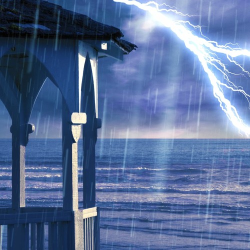 Thunderstorm Rain Sounds With Ocean Waves | White Noise For Sleeping, Studying (75 Minutes)